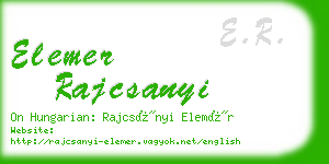 elemer rajcsanyi business card